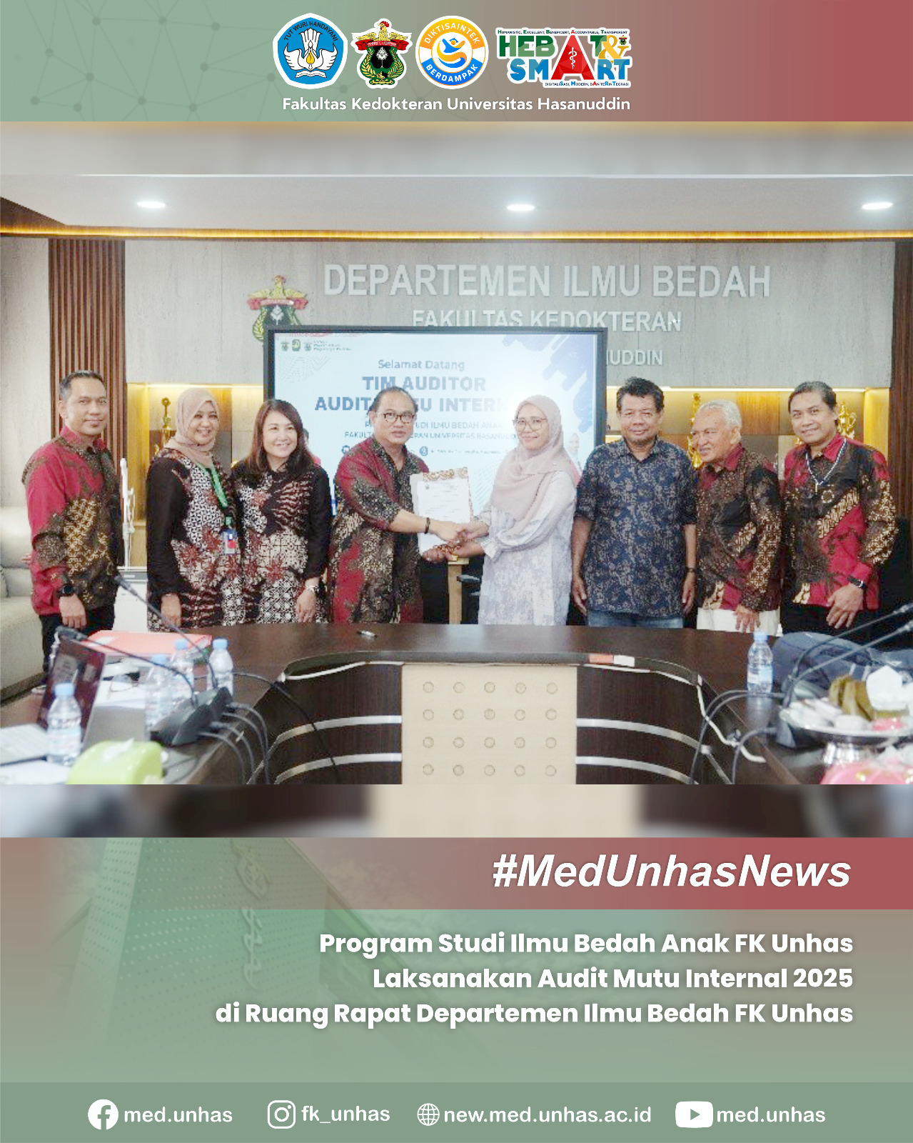 Program Studi Ilmu Bedah Anak FK Unhas Laksanakan Audit Mutu Internal 2025