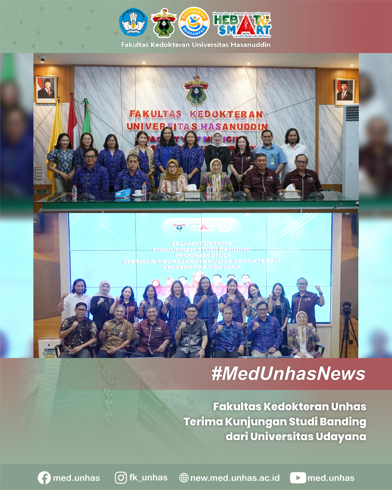 Fakultas Kedokteran Unhas Terima Kunjungan Studi Banding dari Universitas Udayana