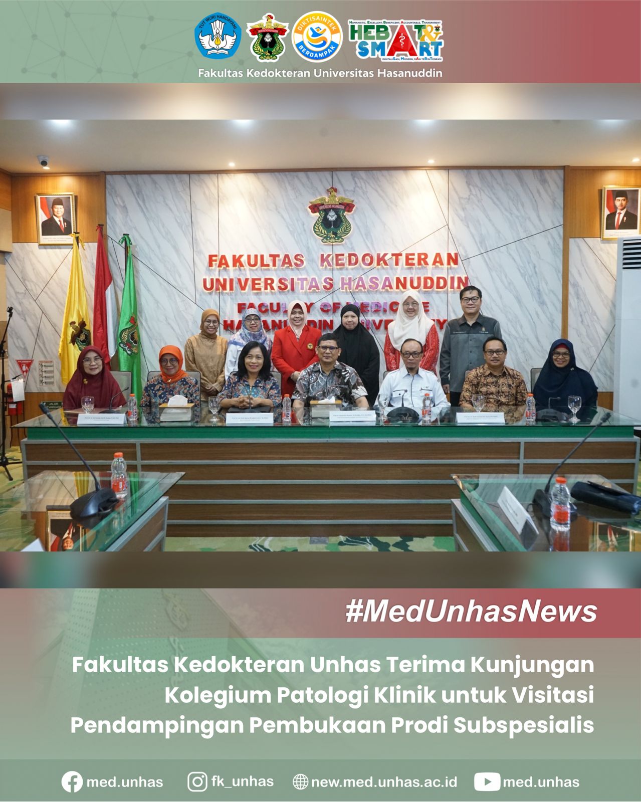 Fakultas Kedokteran Unhas Terima Kunjungan Kolegium Patologi Klinik untuk Visitasi Pendampingan Pembukaan Prodi Subspesialis
